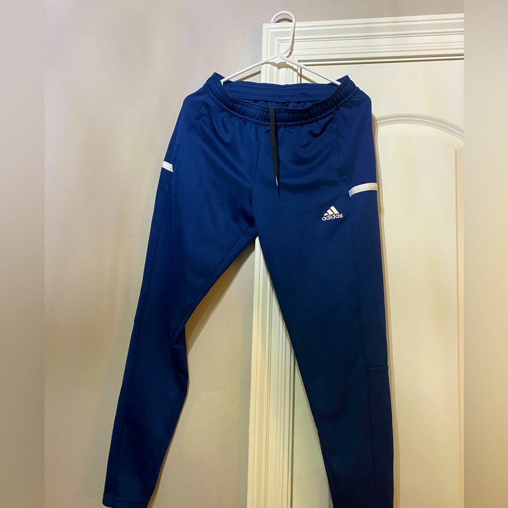 Adidas navy joggers size small